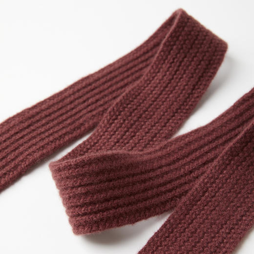 ROMI STUDIO“秋冬暖意”100%绵羊毛复古红毛织哑光围巾RWCAPT5409 商品图3