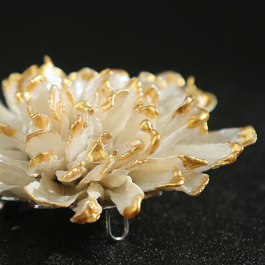 富贵牡丹胸针异形珍珠手工胸花气质胸针吊坠外套西装配饰礼服 商品图1