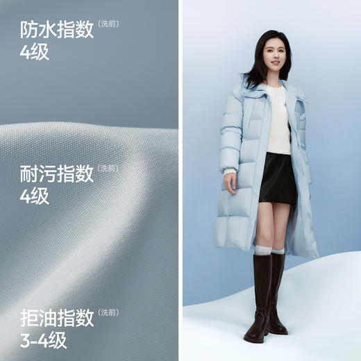 轻松羽绒|森马羽绒服女长款三防百搭冬新款宽松连帽外套简约 商品图3