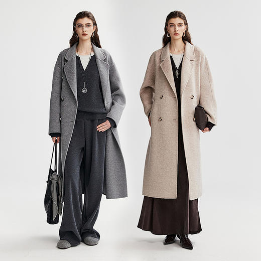 棉仓366605029-羊毛撞色亨利领假两件针织衫 商品图4