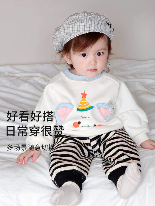 【韩系超萌秋款！A类棉更放心】女童秋季休闲套装韩版女宝宝超萌卡通长袖卫衣卫裤外出两件套。hb 商品图4