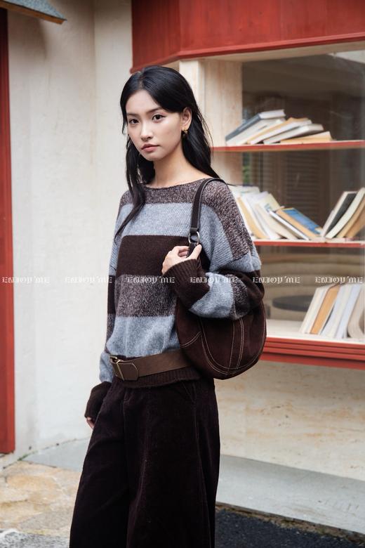 【门店同款】ENJOY冬季“暖冬知性”MIU系条纹针织 166797291 商品图2