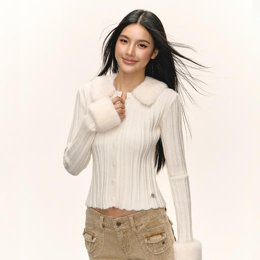 Ariseism 美式复古设计感开衫毛衣外套女秋季新款上衣 商品图3