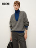 HIDEMI 进口澳洲美利奴羊毛U型领刺绣logo套头针织衫毛衣叠穿神器 商品缩略图8