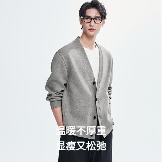 棉仓366808003-热暖空气层开衫卫衣 商品图2