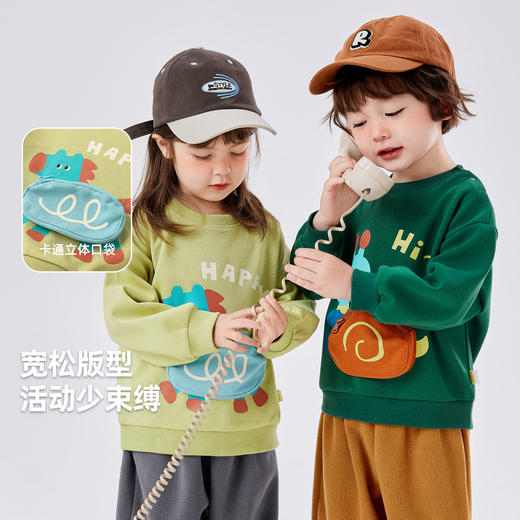 【立体卡通】嘟嘟家宝宝卡通卫衣秋装男童套头衫秋季女宝上衣童装 商品图2