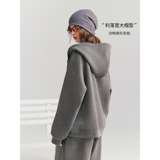 初棉果冻双面绒拉链卫衣 | 宽松版型、连帽设计、随性休闲风格【HZ】 商品图2