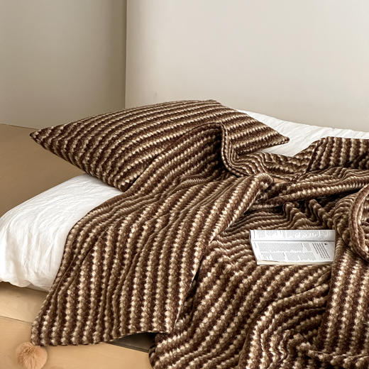 自然醒羊卷妮双面盖毯午睡毯小香风沙发毯床尾毯车载毯子MT 商品图13