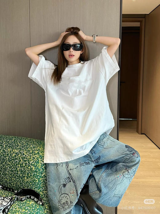巴黎家简约圆领韩系通勤风宽松棉T恤 商品图11
