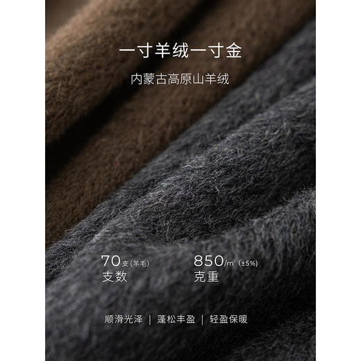 棉仓367666004-羊绒中长双排扣大衣 商品图2