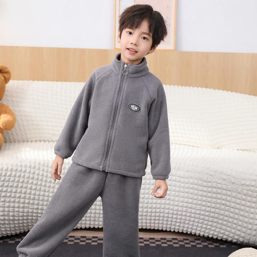 【39.9元/套起】儿童外穿居家两穿套装奥粒绒面料男童女童保暖家居服 商品图1
