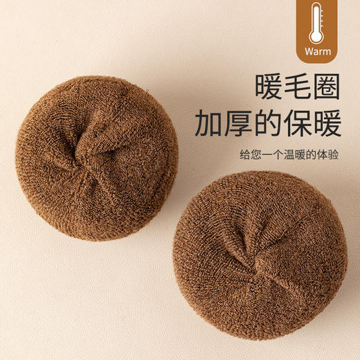 远离老寒腿！【毛圈过膝压力袜】精选精梳棉材质 内里加厚蓄热保暖 外层抗起球 40S纱线更耐穿耐磨 高弹面料 瘦腿不膈脚 （均码） 商品图2