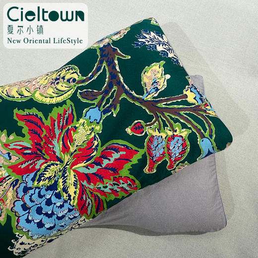 Cieltown/夏尔小镇【熟睡系列】帕斯塔玛格绿/雅韵灰分区软管枕 商品图0