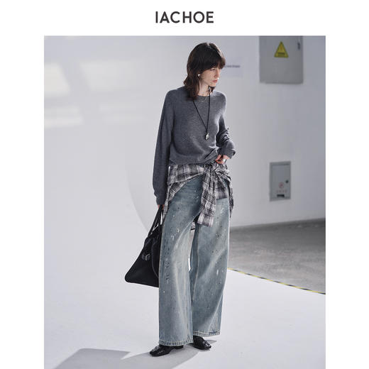 棉仓3661505002-全羊毛三色毛衣 商品图3