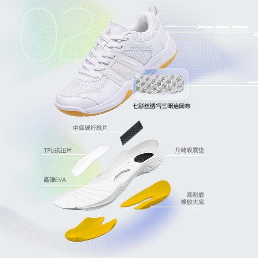 川崎 男女同款 定制款 羽毛球鞋 泡芙 K-073D Plus 商品图1