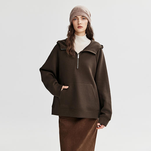 棉仓367608003-舒适空气层拉链卫衣 商品图1