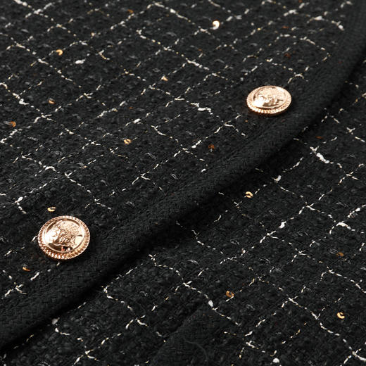 奢姿大码女装2025秋装新款胖妹妹轻奢休闲马甲百褶连衣裙套装9953994202AB 商品图2