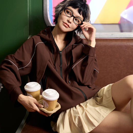 Leorrey/乐拉宽松休闲夹克耐磨耐造拒水防护连帽运动外套WT0301 商品图7