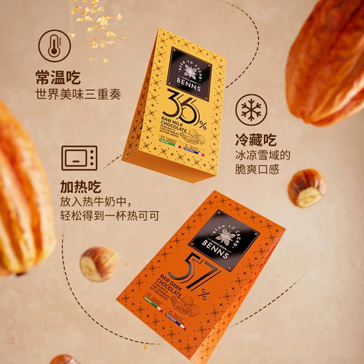 36g贝纳丝36%榛子黄油薄脆牛奶巧克力 商品图4