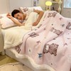 秋冬季【加厚卡通风学生宿舍家用牛奶绒多功能毛毯午睡毯沙发盖毯 商品缩略图8