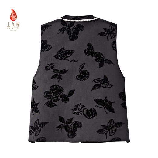 上久楷新中式中国风 女式漳缎马甲 CY1045206006 商品图2