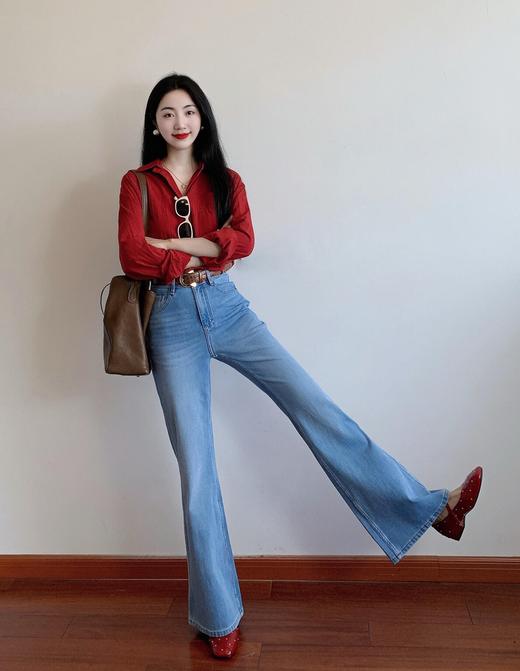 老米优品🎈3-5天发！《秋日番茄红 复古天丝衬衫》秋日松弛氛围感单品， 显白番茄红 亲肤不闷汗~ 商品图3