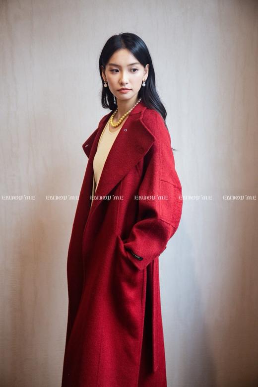 【门店同款】ENJOY冬季“暖冬知性”一粒扣腰带长款大衣 166295638 商品图11