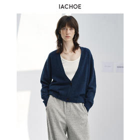 棉仓3661506001-丝羊毛彩点纱开衫