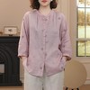 NP08341 中年妈妈夏装天丝棉麻七分袖衬衫中老年女装春装洋气小衫透气上衣 商品缩略图1