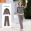 妈妈时尚薄长袖衣中年女装秋装新动服中老年春秋休闲套装两件套 商品缩略图0