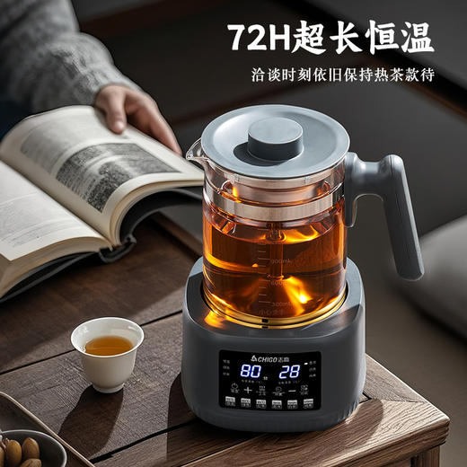 【煮茶器家用底部上水蒸茶器】蒸汽喷淋式普洱泡茶 烧水恒温养生壶 商品图0