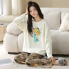 秋冬款100%棉女士睡衣 可爱甜美可外穿纯棉家居服套装 商品缩略图1