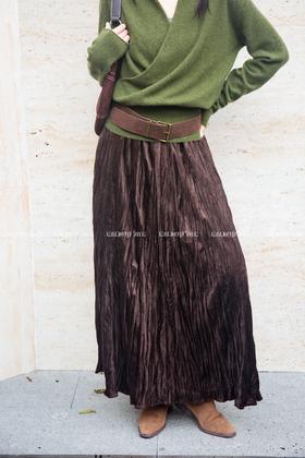 【门店同款】ENJOY冬季“暖冬软糖”褶皱半身裙 167145033