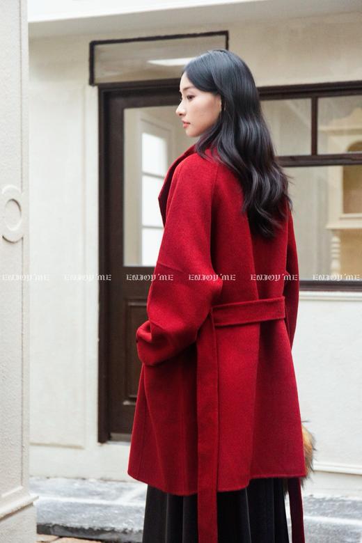 【门店同款】ENJOY冬季““暖冬知性““一粒扣立领腰带大衣“ 166295689 商品图7