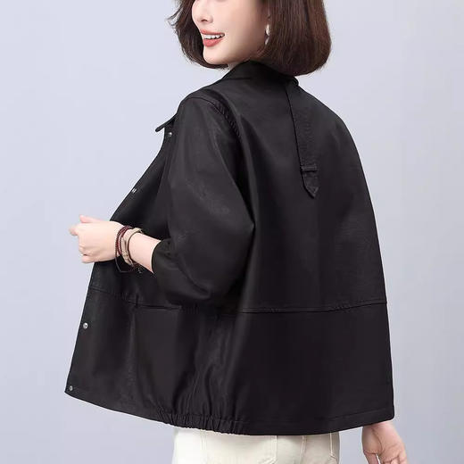 百媚生 皮衣外套洋气薄款休闲皮夹克上衣BKYQL1921 商品图3
