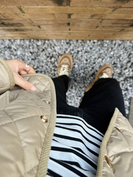 RL老钱风--精工菱格纹灯芯绒饰边薄棉衣外套【包邮+三天无理由退换】 商品图12