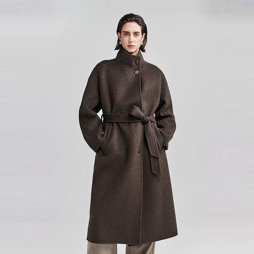 棉仓367666007-气质立领长款双面呢 商品图1