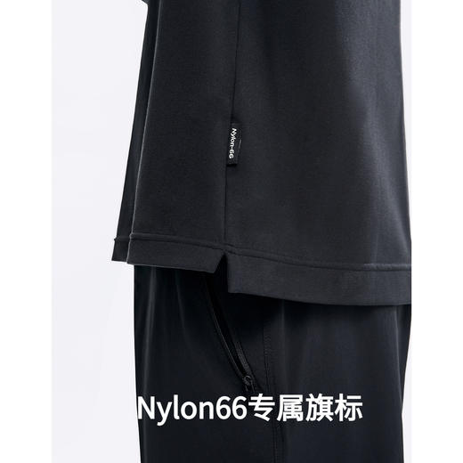 棉仓366801011-尼龙66立领半开襟长袖T恤男 秋季运动打底衫磨毛T恤 商品图3