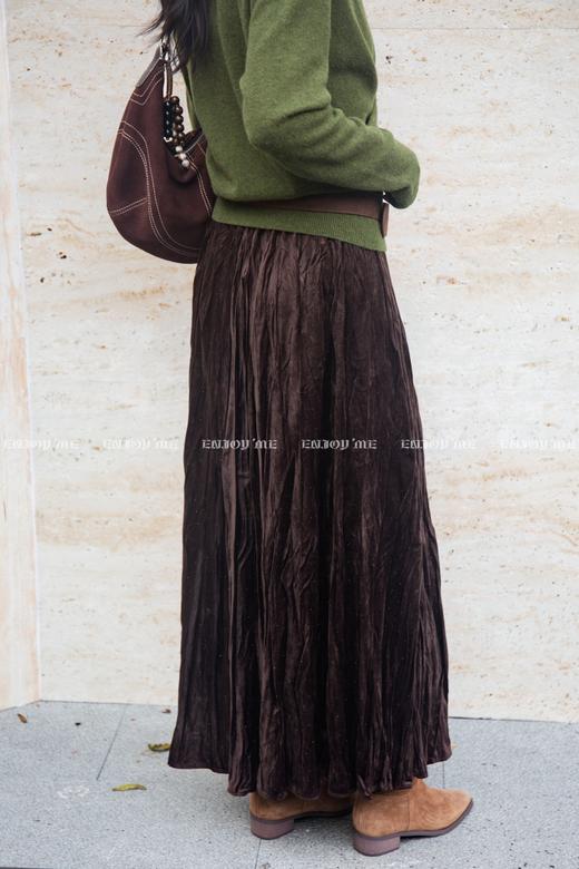 【门店同款】ENJOY冬季“暖冬软糖”褶皱半身裙 167145033 商品图3