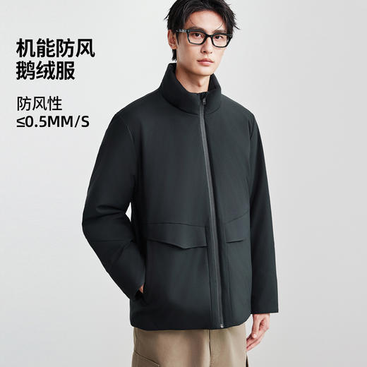 棉仓367815030-【90白鹅绒】轻暖立领行政羽绒夹克男 秋冬羽绒服保暖外套 商品图2