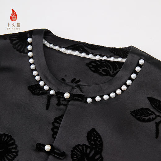 上久楷新中式中国风 女式漳缎马甲 CY1045206006 商品图3