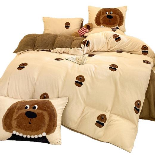 秋冬【A类ins牛奶绒三件套】卡通风高克重印花四件套 被套床上用品 商品图4