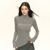 Ariseism 美式复古小高领烫钻长袖T恤女秋季新款修身打底上衣 商品缩略图0
