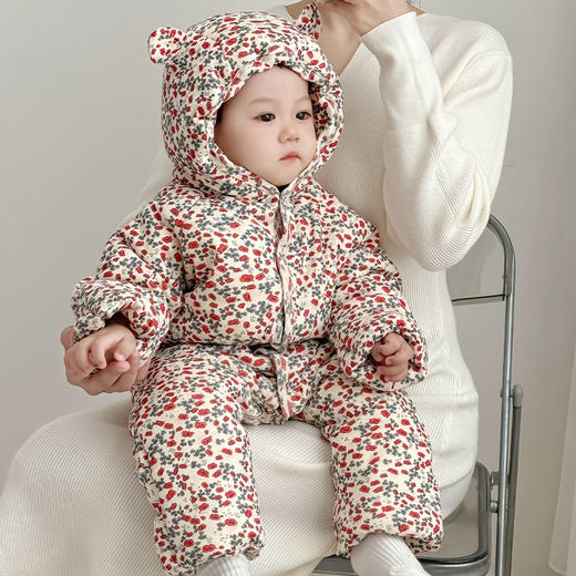【云优选】BabyStormi 婴幼儿棉服 宝宝秋冬衣服保暖连体衣夹棉冬装哈衣爬服（周末不发货） 商品图4