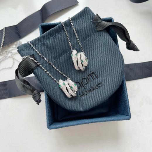 D100822绿色宝石点亮眼眸长度可以调节灵蛇项链 商品图3