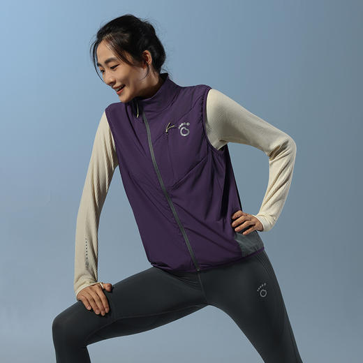 方格外套+轻量运动马甲 方格内蓄暖 马甲超轻 秋冬跑步 0度跑步上衣搭配 商品图4