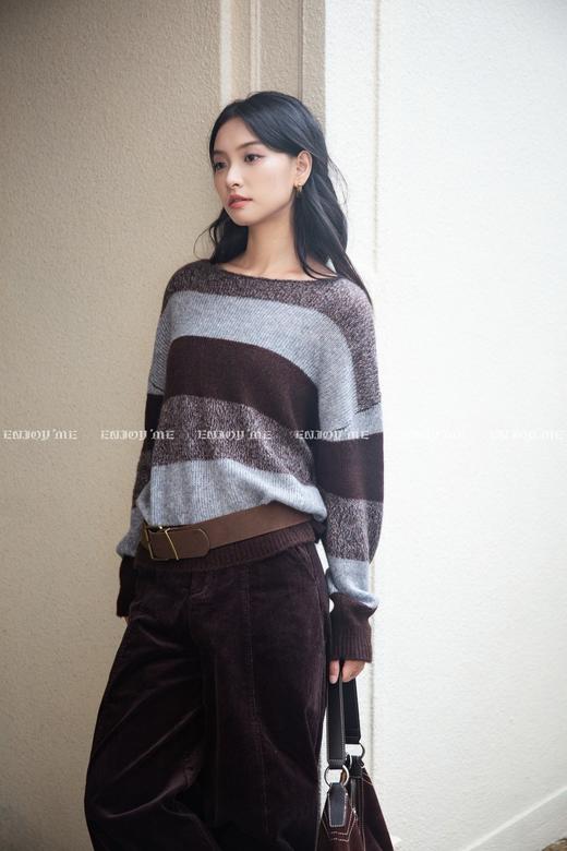 【门店同款】ENJOY冬季“暖冬知性”MIU系条纹针织 166797291 商品图3