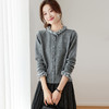 CC 2105时髦木耳边早秋韩系小香风针织开衫 商品缩略图1