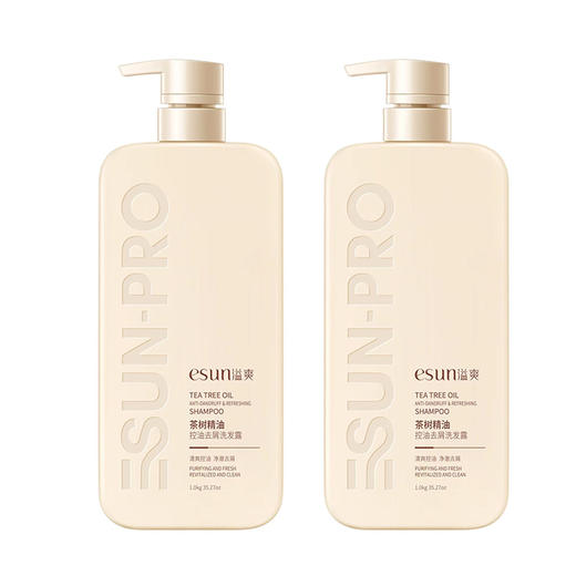 安安国际茶树精油控油去屑洗发露1KG*2瓶 商品图1