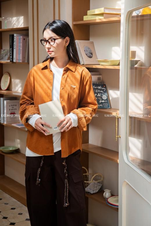 【门店同款】ENJOY冬季“暖冬知性”复古百搭绒面衬衫 167098441 商品图1
